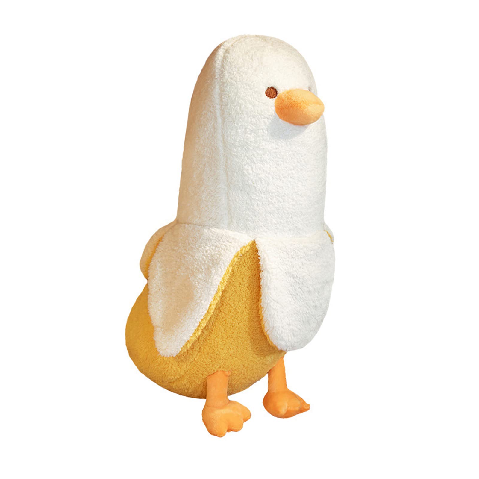 Peach Cat Banana Duck Plush Toy Cute Plushie Hugging Plush Pillow Duck Stuffed Animal For Girls And Boys White 19.7'
